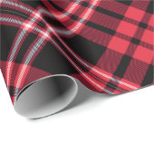 Elegant Red Plaid Pattern Cadeaupapier (Rol Hoek)