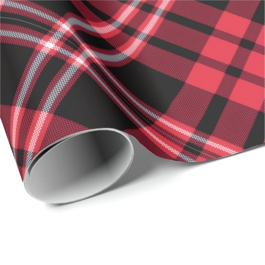 Elegant Red Plaid Pattern Cadeaupapier (Rol Hoek)