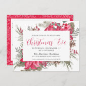 Elegant Red Poinsettia Briefkaart (Voorkant / Achterkant)