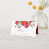 Elegant Red Poinsettia Floral kerstbruiloft (Voorkant)