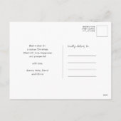 Elegant Red Poinsettia Floral modern Script Chic H Feestdagenkaart (Achterkant)