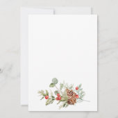 Elegant Red Poinsettia Waterverf COUPLE SHOWER Kaart (Achterkant)