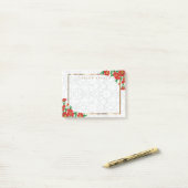 Elegant Red Poppy Flowers Post-it® Notes (Op bureau)