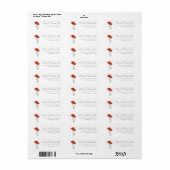Elegant Red Poppy Waterverf Return Address Label (Full Sheet)