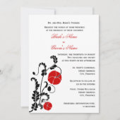 Elegant Red Poppy Wedding Invitation Kaart (Voorkant)