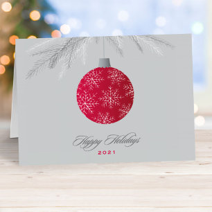Elegant Red Prettige feestdagen Ornament Business