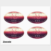 Elegant Red Product Labels diamanten en Initialen (Vel)