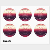 Elegant Red Product Labels diamanten en Initialen (Vel)