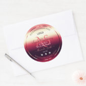 Elegant Red Product Labels diamanten Initialen Log (Envelop)