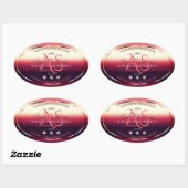 Elegant Red Product Labels diamanten Initialen Log (Vel)