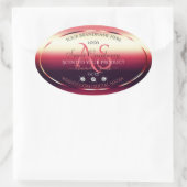 Elegant Red Product Labels diamanten Initialen Log (Tas)