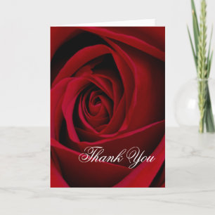 Elegant Red Rose Bedankkaart