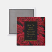 Elegant Red Rose - Bruiloft Save The Date Magneet (Voorkant / Achterkant)