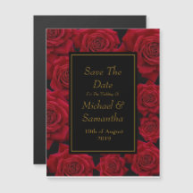 Elegant Red Rose - Bruiloft Save The Date