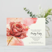 Elegant Red Rose Derby Party Kaart (Staand voorkant)