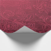 Elegant Red Rose Holiday Cadeaupapier (Hoek)