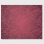 Elegant Red Rose Holiday Cadeaupapier (Vlak)