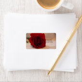 Elegant Red Rose Label (Insitu)