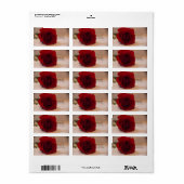 Elegant Red Rose Label (Full Sheet)