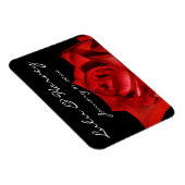 Elegant Red Rose Personal Magnet Magneet (Rechterzijde)