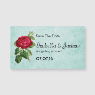  Elegant Red Rose sparen de datum