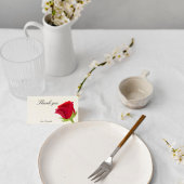 Elegant Red Rose Vrijgezellenfeest Bedankkaart