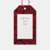 Elegant Red Rose - Wedding Cadeaulabel (Achterkant)