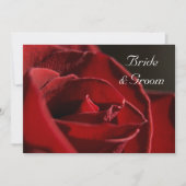 Elegant Red Rose Wedding Kaart (Voorkant)