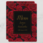 Elegant Red Rose - Wedding Menu (Voorkant / Achterkant)
