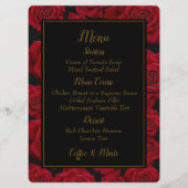 Elegant Red Rose - Wedding Menu (Achterkant)