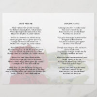 Elegant Red Rose Wedding Program Insert - Volledig