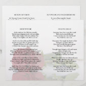 Elegant Red Rose Wedding Program Insert - Volledig (Voorkant / Achterkant)
