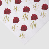 Elegant Red Rose - Wedding Tissuepapier (Detail)