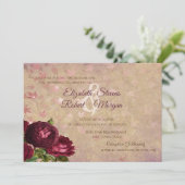 Elegant Red Roses die bladeren afwerpen Kaart (Staand voorkant)