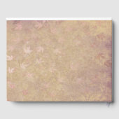 Elegant Red Roses Falling Leaves Wedding Gastenboek (Achterkant)