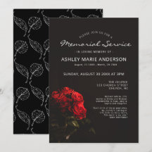 Elegant Red Roses Floral Memorial Funeral Service