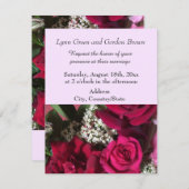 Elegant Red Roses Wedding Invitation Kaart (Voorkant / Achterkant)