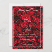 Elegant Red Roses Wedding-uitnodiging Kaart (Voorkant)