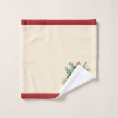 Elegant Red Scottish Play Bullfinch Bad Handdoek (Wasdoekje)