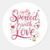 Elegant Red Script with Champagne Ronde Sticker (Voorkant)