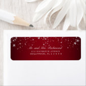 Elegant Red Silver Glitter Label (Insitu)