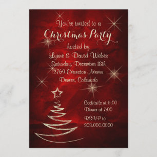 Elegant Red Silver-kerstfeest Kaart