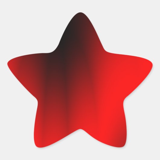 Elegant Red Splash Ster Sticker (Voorkant)