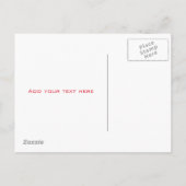 Élégant Red Swirl Enregistrer la date carte postal (Dos)