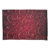 Elegant Red Swirl Pattern Kussensloop (Voorkant)