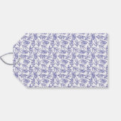 Elegant Red Tulips Spring Floral Blue Cadeaulabel (Achterkant Horizontaal)