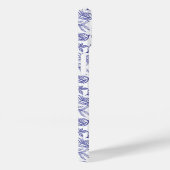 Elegant Red Tulips Spring Floral Blue Monogram Case-Mate iPhone Case (Achterkant / Rechts)