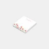 Elegant Red Waterverf Poppy Flowers gepersonalisee Post-it® Notes (Schuin)