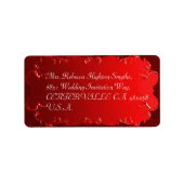 Elegant Red Wedding Adresetiketten Etiket (Voorkant)