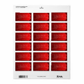 Elegant Red Wedding Adresetiketten Etiket (Full Sheet)